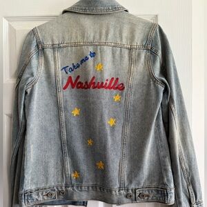 CUSTOM Jean Jacket Nashville Embroidered
